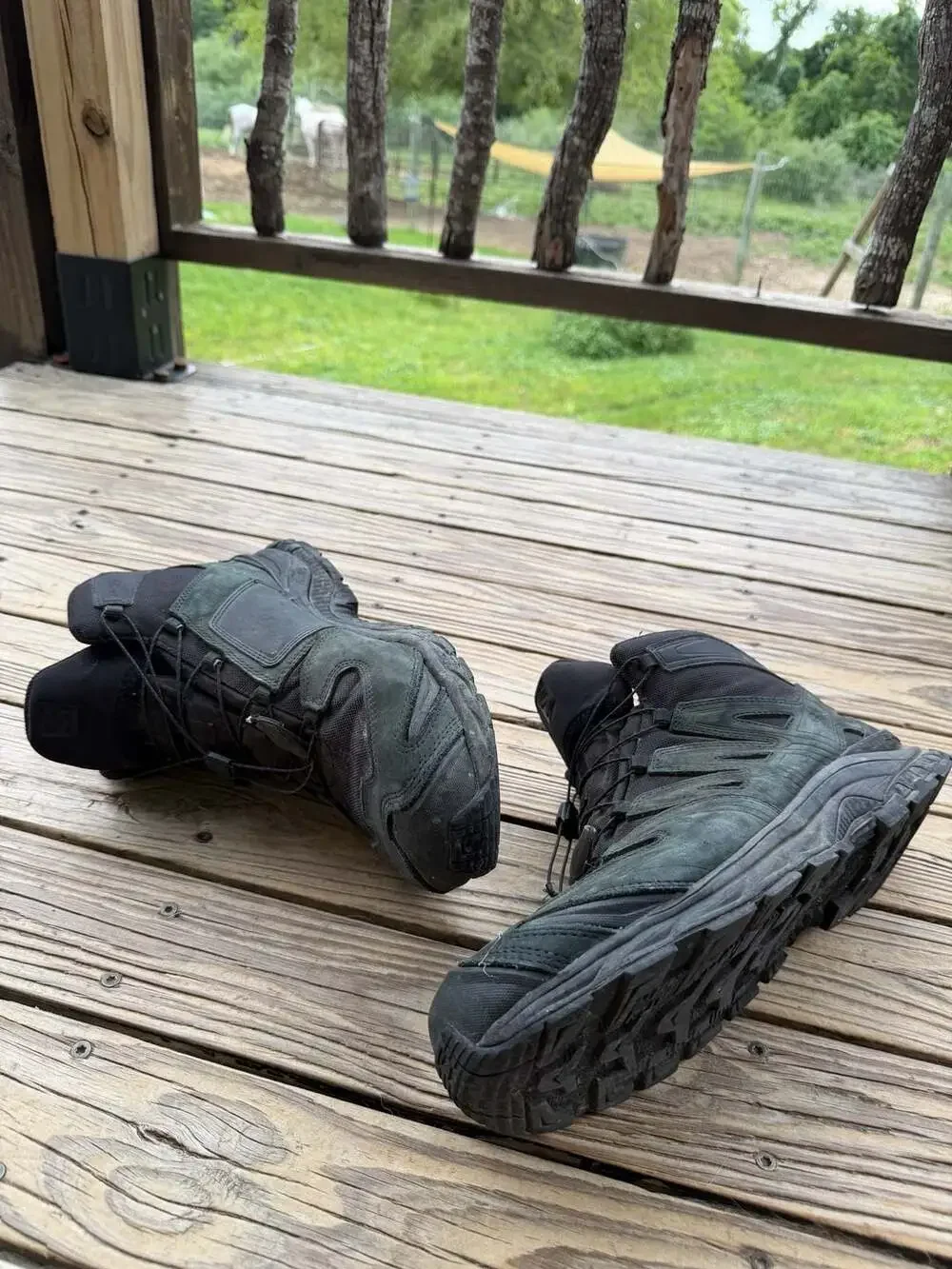 Salomon Men's Black Hiking Boots with Quicklace